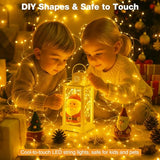 16FT 50 LED Fairy Lights Battery Operated with Timer, 8 Modes USB Mini Twinkle Light, Small String Lights for Tree Wreath Vase Bedroom DIY Holiday Wedding Decorations-Warm White