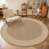 GarveeHome 6ft Round Rug for Living Room Washable Modern Solid Circle Rugs