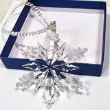 Annual Edition Ornament 2026, Crystal Glass Snowflake Christmas Ornaments | Sparkly Crystal Star Ornaments For Christmas Tree, Elegant Cute Christmas Ornaments Gift For Women, Unique Xmas Ornament