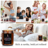 Sandalwood Jasmine Scented Candle for Home Soy Wax Candle, Aromatherapy Candle Gift for Women Men, 7oz