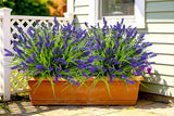 TSTWETO Artificial Plants Outdoor, 22 Bundles Fake Flowers UV Resistant Outdoor Artificial Lavender Flowers, Plastic Faux Plants for Porch Garden Planter Yard Window Box