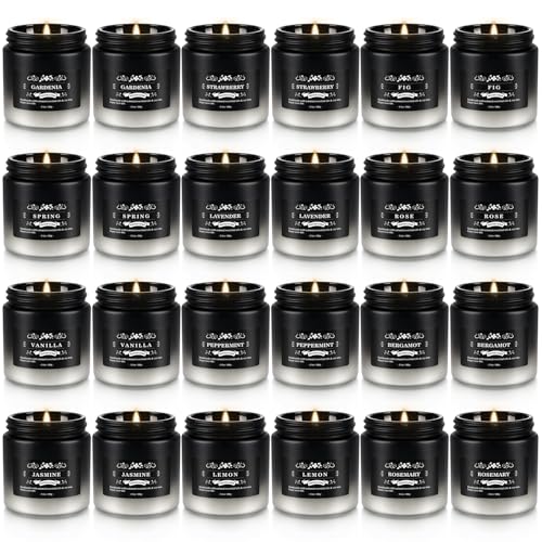 YOROXRG 24 Pack Scented Candles with Added Natural Essential Oils, 3.5oz, Suitable for Various Festivals, Parties, Yoga, and Home Scened