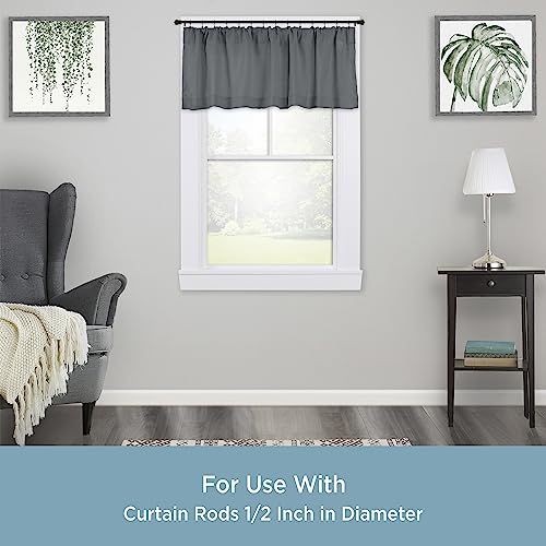 Kenney Petit Window Curtain Clip Rings, 14-Pack, Black