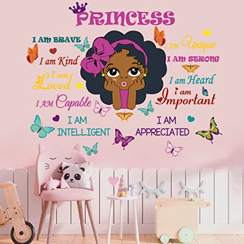 Black Girl Magic Inspirational Wall Quotes I Am Special Motivational Saying African American Wall Sticker for Nursery Baby Toddler Room Afro Kid Bedroom Playroom Wall Decoration Home Decor