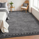 GarveeHome Washable Rug 5x7 for Living Room Non Slip Cross Bordered Carpet