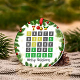 Wordle Chrismas Ornament - Funny Word Board Game Xmas Gifts for Gamers, Puzzle Challenge Lovers, Holiday Decoration 2025
