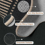 Easy Jute Outdoor Mats for Front Door, 2x3 Small Washable Kitchen Rugs, Farmhouse Black Throw Rug Non Slip Indoor Outdoor Carpet for Porch Entryway Foyer