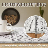 4x5 Area Rug Washable Moroccan: Non Slip Entryway Floor Mat Grey