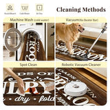 Washable Laundry Room Rug Runner, 20"X47" Non Slip Laundry Mat Soft Low-Pile Farmhouse Decor Area Rug for Entryway Hallway Kitchen Bathroom Brown