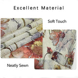 OWENIE Crushed Sheer Curtains 63 Inches Length 2 Panels Set, Sheer Floral Curtians with Printed Design, Printing Drapes on Sheers for Living Room, Rod Pocket Light Filtering Window Sheers 42" W x 63"L