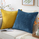 decorUhome Chenille Poseidon Velvet Throw Pillow Covers 20x20 Set of 2