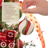 Valery Madelyn Christmas Ornaments Set, 100ct Red Green White Shatterproof Christmas Tree Decorations Variety Ball Ornaments Bulk, Whimsical Hanging Ornaments for Xmas Trees Holiday Party Decor