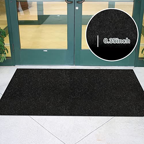 Custom Size Runner Rug 2 ft x 6 ft, 2-82ft Carpet Runners Hallway Entryway Kitchen Garage Laundry Room Area Rugs with Non-Slip Rubber Backing, Black