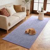2x8 Purple/White Runner Rug Non-Slip Washable for Hallway Kitchen Bedroom