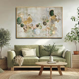 YJYart Gold Line Home Wall Decor Abstract Wall Art Neutral Canvas Artwork 32"x48" Decorations for Bedroom Large Paintings for Living Room