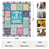 CUJUYO Christian Gifts for Women Blanket 60"x50" - Religious Catholic Baptism Confirmation Gifts for Girls - Birthday Inspirational Spiritual Present for Women - Bible Verse Flower Christian Blankets