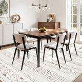 cotiled 5x7 Area Rugs Living Room Rug: Washable Boho Rugs with Non Slip Backing Large Soft Indoor Stain Resistant Carpet for Bedroom Farmhouse Dining Room Lightweight Home Decor L Brown/Cream