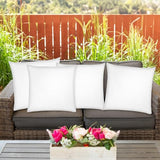 Covers & All Throw Pillow Inserts Only Pack of 4, Durable Soft Square 20 x 20 Inches 65 GSM Non-Woven Fabric with 15D Silicon Fiber Filling, Universal uses for Home Decor Office Indoor Outdoor
