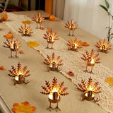 Metal Turkey Tea Light Candle Holders, Thanksgiving Candle Holder, Turkey Candle Holder, Metal Candle Holder, Thanksgiving Home Table Decoration (12)