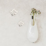 Guichifun Flower Wall Decor 3D Resin Succulent plants - Wall Hanging Decor Art Decor for Home Bedroom Living Room White Christmas Gift 3.25 X 4 X 1.25 Inch