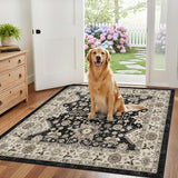 Washable 4x4 Square Entry Rug: Rugs for Kitchen Bedroom Entryway Bathroom