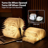 Book Lover Gift, Folding Book Lamp Decor, Portable Print Book Light | 1200mAh Rechargeable Night Light, Paper Desk Lamp, Reading Bookshelf Lamp, Gift for Women & Readers & Christmas (Black）