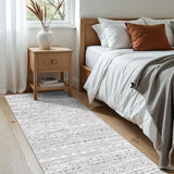 2x5 Runner Rug Washable Moroccan: Non Slip Kitchen Long Floor Mat Grey