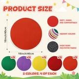 20 Pcs Carpet Circle Seats 16 Inch Round Classroom Non Slip Floor Rug, Colorful Back to School Soft Classroom Mat for Home Story Time, Group Activity & Educational Learning Playing Areas