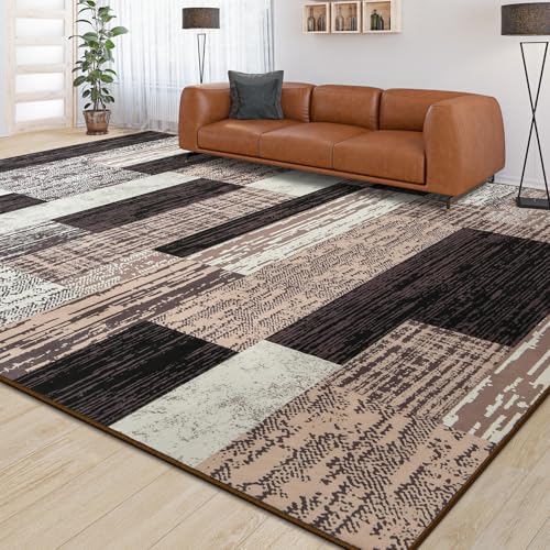 Large Area Rugs, Modern Geometric Patchwork Floor Decor Rockwood Collection