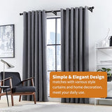 KOLAKO Curtain Rod Bracket, Heavy Duty Curtain Rod Holders Single Decorative Rod Hooks Hanger for 1 Inch Dia Rod, Black 4 Pack