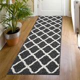 SHACOS Indoor Washable Runner Rug 20"x59" Non Slip Rubber Backing Entryway Rug Runner Long Door Mats Floor Carpet Runners for Home Garage Kitchen Laundry, Black