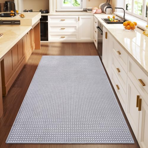3x5 ft Area Rug Entryway Runner Kitchen Rugs Non Slip Washable Gray