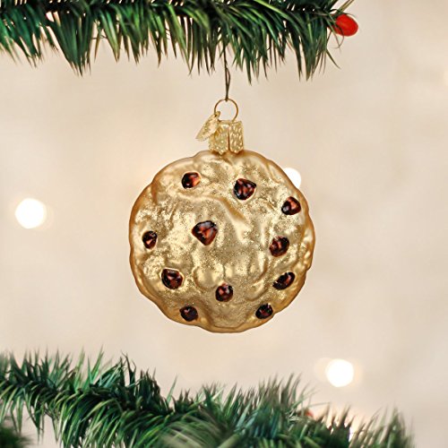 Old World Christmas Chocolate Chip Cookie Glass Blown Ornament for Christmas Tree, Handcrafted Holiday Decoration, Dessert - Cookie Collection