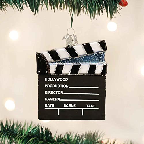 Old World Christmas Director's Board Glass Blown Ornament for Christmas Tree, Handcrafted Holiday Decoration, Drama Collection
