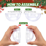 10 Pcs 3.14 inch Filling Transparent Plastic Decorative Call DIY Craft Ball Transparent Ball Christmas, Birthday, Wedding, Party and Home Decoration Ornaments ((3.14"/80mm))