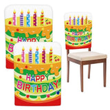 TRBSXRT 2 Pcs Birthday Chair Cover for Classroom, Cute Birthday Party Seat Cover Birthday Party Decorations for School Office Home