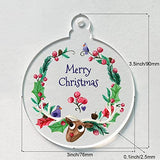 20Pcs 3 Inch Clear Blank Acrylic Christmas Ornaments 2025 Unfinished Round Acrylic Christmas Hanging Ornaments for Christmas Tree Decoration DIY Craft