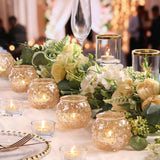 20 Pcs Gold Votive Candle Holder2.95"x2.56" Tea Light Candle Holder