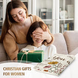 Christian Gifts for Women, Christian Floral Throw Blanket, Birthday Religious Gifts for Women Friendship, Inspirational Scripture Faith Gift for Friend, Sister, Mom, Daughter (50'' x 60'', Beige)