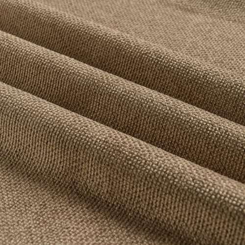 Fancy Homi Set of 2 Brown 20x20 Inch Soft Chenille Decorative Throw Pillow Covers with Flange Edge, Square Neutral Modern Boho Textured Cushion Case Home Decor for Couch Sofa Bed Living Room
