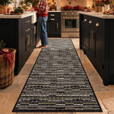 Kitchen Runner,  24"x70" Kitchen Mats for Floor, Black