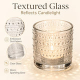 12 Pack Clear Votive Candle Holders,Glass Tea Light Candle Holder