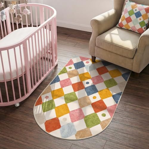 jinchan 3x5 Washable Kids Rug Colorful Nursery Study Corner Arch Chair Mat