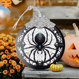 2026 Ornaments for Christmas Tree, Zmoicky Stained Glass Hanging Ornament, Christmas Ornaments Clearance, Gift Exchange Ornament, Bauble Present - Spider