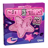 100PK Pink Glow in The Dark Stars for Ceiling Easter Basket Stuffers for Kids - Star Brite Plastic Glow Stars with Moon & Putty Ages 4,5,6,7,8,9,10,11,12 for Bedroom Space Night Light Room Non-Toxic