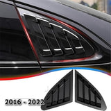 Fit for Chevrolet Malibu 2016 2017 2018 2019 2020 2021 Car Rear Window Louver Shutter Cover Side Vent Scoop Blinds Trim Exterior(Gloss Black)