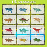 12 LED Dinosaur String Lights Battery Operated Dinosaur Lights String Realistic Looking Dino Lights for Boys Bedroom Garden Patio Decoration（8 Mode