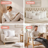 Utopia Bedding 28x28 Pillow Inserts, White Throw Pillows for Couch, 2 Pack