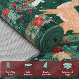 Christmas Rug 4x6 Area Rugs for Living Room Bedroom, Green