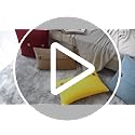 HWY 50 Navy Blue Chenille Throw Pillow Covers 18x18 Inch with Triple Buttons, Soft Farmhouse Accent Decorative Cushion Cases for Couch Sofa Bed Living Room Pack of 2